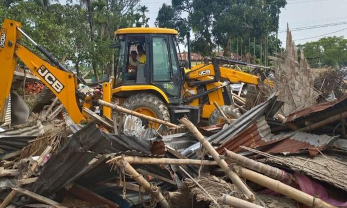 Day After Attack on Police Station in Assam, Govt Demolishes Houses of Villagers Involved