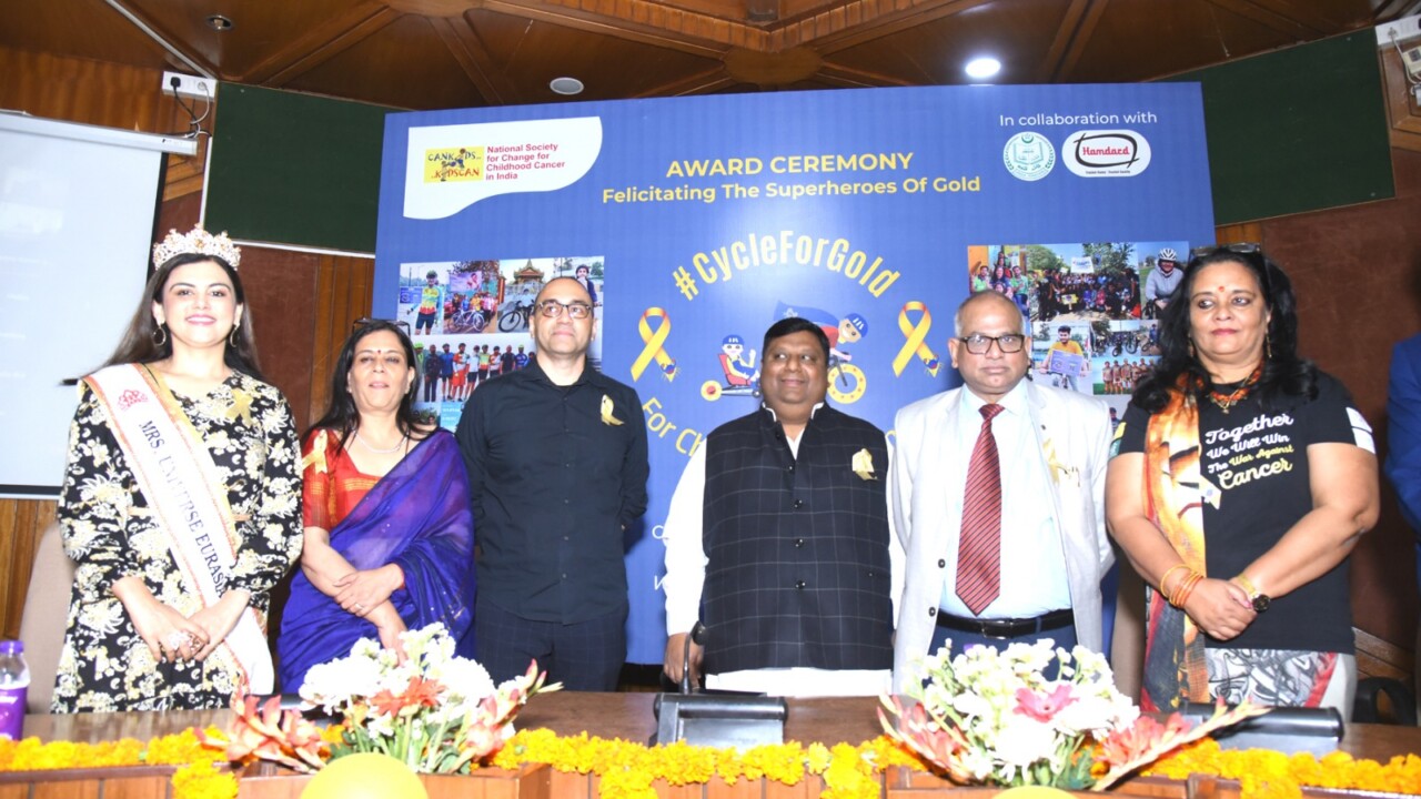 Hamdard National Foundation in association with Cankids Kidscan & Jamia Hamdard organized Cycle for Gold Award Ceremony to help Children With Cancer