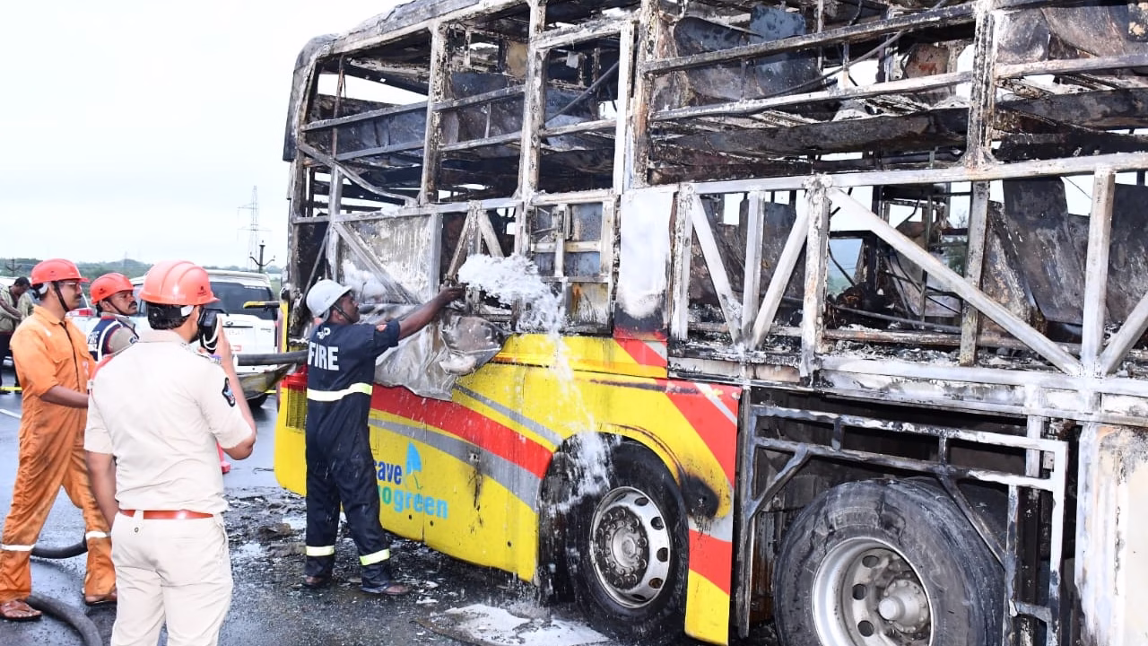 Andhra Pradesh: Several feared dead, 15 rescued after bus collision sparks fire